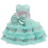 Kids $10 Under Baby Girl Sleeveless Princess Dress for Girls Christmas Party Elegant Pageant Party Wedding Lace Gown Dresses for 1-6 Years Save Big