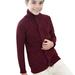 ASFGIMUJ Girls Sweaters And Boys Knitted Button Down Turtleneck Cardigan Sweater Long Sleeve Outwear 2 To 10Y Knitted Cardigan Red 7 Years-8 Years