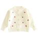 ASFGIMUJ Toddler Girl Sweater Girls Winter Long Sleeve Jacquard Knit Sweater Base Warm Sweater For Children Clothes Knit Sweater White 12 Months-18 Months
