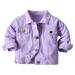 Ykohkofe Baby Boys Girls Denim Jacket Kids Toddler Button Down Jeans Jacket Top Coat Outerwear Casual Clothes Baby Outfits Baby Bodysuit Take Home Outfit baby clothes