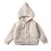 ASFGIMUJ Toddler Boy Sweater Baby Boys Hooded Cardigan Sweater Girls Cable Knit Button Closure Jacket Lined Outwear Winter Coat Tops Clothes Knitted Sweater Beige 6 Months-12 Months