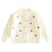 ASFGIMUJ Baby Sweater Girls Winter Long Sleeve Jacquard Knit Sweater Base Warm Sweater For Children Clothes Knitted Sweater White 2 Years-3 Years