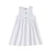 Fattazi Girl s Strap Solid Button Midi Sleeveless Summer Casual Sundress A Line Dress With Pockets For 6 Months To 5 Years Kids