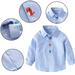 Esaierr Toddler Baby Cartoon Shirt for Girls Boys Shirt Button Down Shirts Long Sleeve Cotton Shirts for 1-6Y