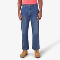 Dickies Men's Flex Relaxed Fit Carpenter Jeans - Light Denim Wash Size 36 X 34 (DU603)