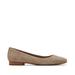 TOMS Women's Briella Taupe Suede Flat Shoes Brown/Natural, Size 7