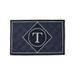 Greek Key Monogram Door Mat - Indigo, 30" x 48" Indigo, W - Frontgate