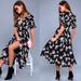 Free People Dresses | Free People Love Of My Life Floral Midi Dress | Color: Black | Size: S