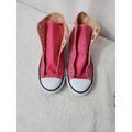 Converse Shoes | Converse Shoes Chuck Taylor Hi All Star Sheer Party Pink Sneakers Size 3 Youth | Color: Pink/Red/White | Size: Youth 3