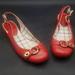 Coach Shoes | Coach Shoes | Coach Red Slingback Flats Turnlock Detail Size 9.5 Fits (8.5) | Color: Red | Size: 8.5