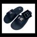 Nike Shoes | Jet Black & Crystal Luxe Bling Sparkly Nike Slides New All Sizes | Color: Black/White | Size: Various
