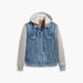 Levi's Jackets & Coats | New/Unworn. Levis Hybrid Denim Trucker Hoodie Jean Jacket Blue Men's Size Medium | Color: Blue | Size: M