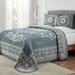 Kymbal Bedspread Set Cerulean Blue, Twin, Cerulean Blue