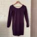 Athleta Dresses | Athleta Women’s Plum Purple Bodycon Mini Dress 3/4 Sleeve Scoop Neck Size Small | Color: Purple | Size: S