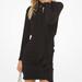 Michael Kors Dresses | Michael Kors Jersey Tie-Neck Ruched Dress | Color: Black | Size: Xs