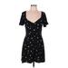 ABound Casual Dress - Mini: Black Polka Dots Dresses - Women's Size Medium