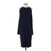 Eri + Ali Casual Dress - Midi: Blue Solid Dresses - Women's Size X-Small