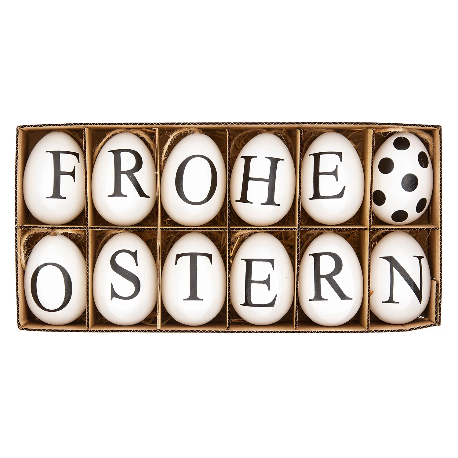 Eier Frohe Ostern, 6 cm, 12 Stück Image
