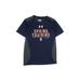 Under Armour Active T-Shirt: Blue Graphic Sporting & Activewear - Kids Girl's Size Medium