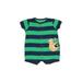 Carter's Short Sleeve Outfit: Green Print Tops - Size 3 Month