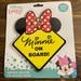 Disney Other | Disney Baby Minnie Mouse On Board Car Sign Multicolor Suction Cup New / Sealed | Color: Yellow | Size: Osbb