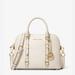 Michael Kors Bags | Michael Kors - Bedford Legacy Medium Pebbled Leather Dome Satchel Handbag | Color: Cream | Size: Os