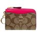 Coach Bags | New Coach Women’s L Zip Card Case In Signature Canvas Wallet Card Holder | Color: Brown/Pink | Size: Os