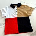 Burberry Shirts & Tops | Burberry Boy’s Colorblock Short Sleeve Polo | Color: Tan/White | Size: 2yr-3yr Boys