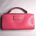 Kate Spade Bags | Hot Pink Kate Spade Leather Wristlet Wrist Wallet 8" X 4" | Color: Pink | Size: 8 X 4 X 1.25 Inch