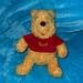 Disney Toys | Authentic Original Disney Parks Winnie The Pooh Plush Stuffed Animal Toy 8” | Color: Red/Yellow | Size: 8”
