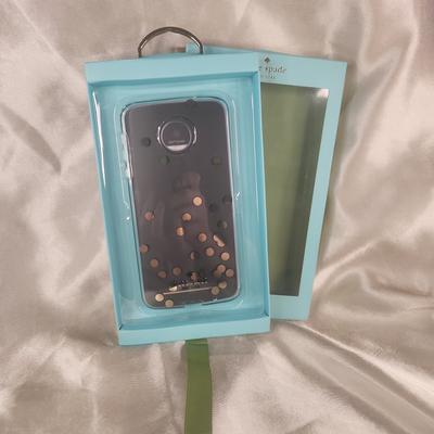 Kate Spade Cell Phones & Accessories | Kate Spade Moto Z Clear With Gold Polka Dots Hard Shell Phone Case Nwt | Color: Gold | Size: Moto Z Droid Edition