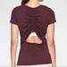 Athleta Tops | Athleta Beautiful Tee Scrunched Back | Color: Purple | Size: M