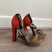 Free People Shoes | Free People Colorblock Platform Strappy Heel (Size 8) | Color: Orange/Tan | Size: 8