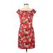 Alexia Admor Casual Dress - Sheath: Red Floral Dresses - Women's Size 6
