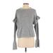 Romeo & Juliet Couture Pullover Sweater: Gray Tops - Women's Size Medium