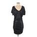 Express Casual Dress - Mini: Black Marled Dresses - Women's Size Small