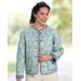 Appleseeds Women's Mini Dahlia Reversible Quilted Jacket - Green - PS - Petite