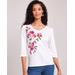 Blair Women's Primrose Print Knit Tee - White - 2XL - Womens