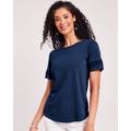 Blair Women's Vintage Wash Tee - Blue - L - Misses