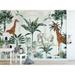 wallpaew Tropical Jungle Wall Mural Animals Wallpaper Non-Woven in Brown/Green | 39 W in | Wayfair HI-IS40132W39