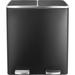 Pirecart Kitchen Stainless Steel Gallon Step On Trash Can Stainless Steel in Black | 25.59 H x 23.03 W x 12.6 D in | Wayfair 60-b