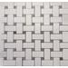 Medici & Co. 1" x 2" Marble Basketweave Wall Mosaic Tile in Gray/White | 2 H x 1 W x 0.38 D in | Wayfair STTWBAS0102P