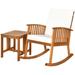 Winston Porter Roselinde 2 Piece Sofa Seating Group w/ Cushions Wood/Natural Hardwoods in Brown/White | Outdoor Furniture | Wayfair