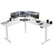 Vivo Corner Electric Desk DESK-E3CTB Series Wood/Metal in White | 28.5 H x 74.8 W x 23.6 D in | Wayfair DESK-E3CTW-75