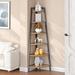 17 Stories 68.9" H x 17.7" W Iron Corner Bookcase 6 Tier Ladder Shelf in Black | 68.9 H x 17.7 W x 15.8 D in | Wayfair