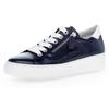 Plateausneaker GABOR "FLORENZ", Damen, Gr. 40, blau (nachtblau, weiß), Nappaleder, sportlich, Schuhe, Freizeitschuh, Halbschuh, Schnürschuh in bequemer Weite G = weit