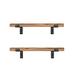 Gracie Oaks Alna 2 Piece Oak Bracket Shelf Wood in Brown | 1 H x 68 W x 7 D in | Wayfair 36BAB55192954D388B8E84FE43AF4125