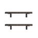 Gracie Oaks Alna 2 Piece Oak Bracket Shelf Wood in Black | 1 H x 49 W x 7 D in | Wayfair 724F980182F6472C92AE26E56D1FF6CB