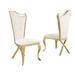 Rosdorf Park Hindrike Metal Back Side Chair Dining Chair Upholstered/Velvet/Metal in Yellow/Brown | 44 H x 22 W x 19 D in | Wayfair