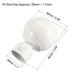 Curtain Rod Finials Iron Ball Cap for 28mm Drapery Pole White 90mm x 60mm 4 Pcs